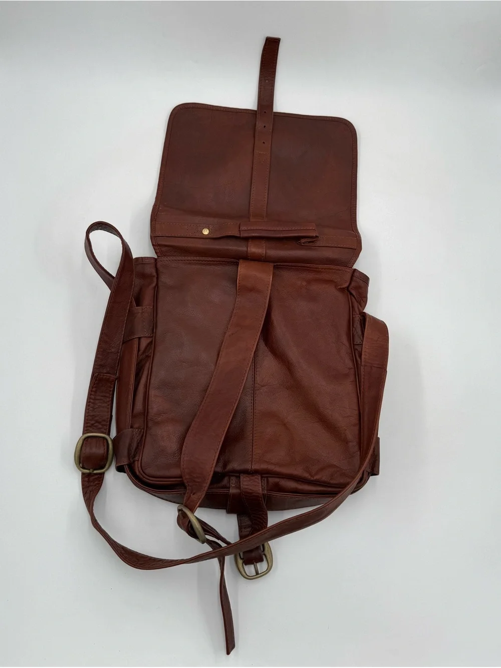 VINTAGE HOBO INTERNATIONAL Brown Leather Crossbody Messenger Bag